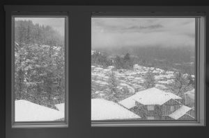 Frozen Rain through the window