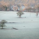 Barren farm in winter