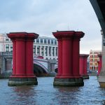 Red Pillars Viewed from under bridge