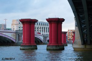 Red Pillars Viewed from under bridge