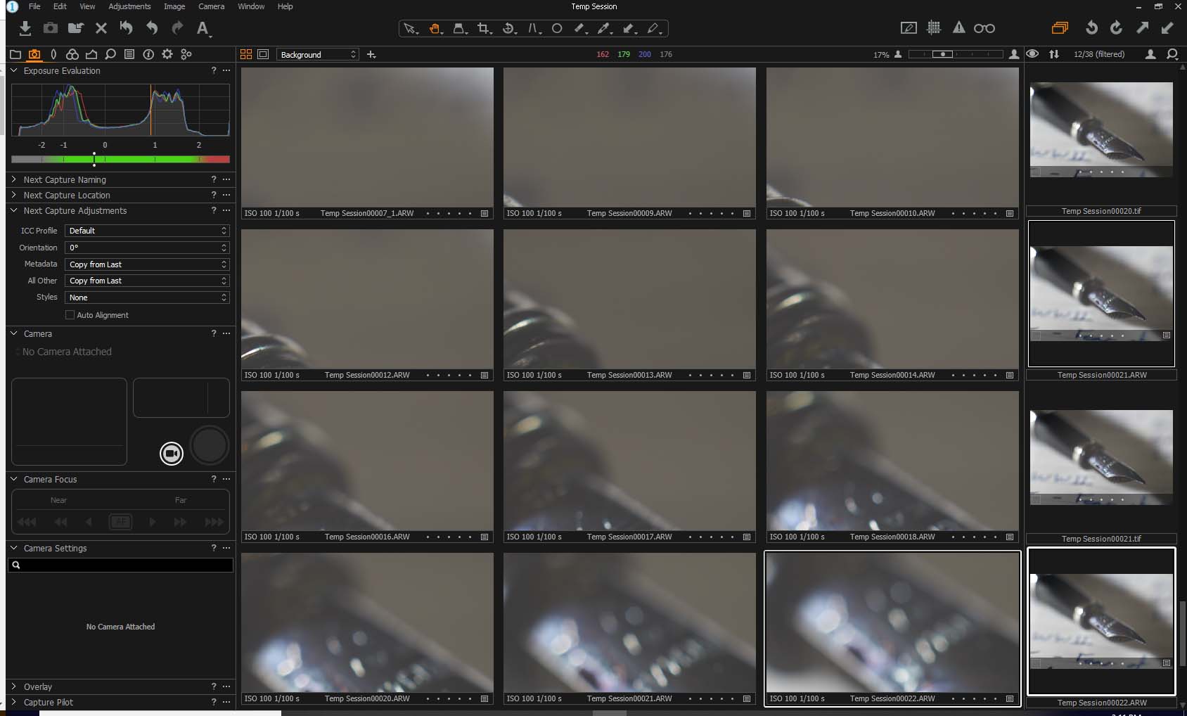 Capture One Screenshot - Ten Thousand Hours Photography