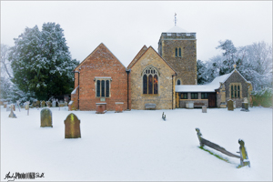 Village Church in Snow