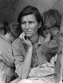 Iconic image of the migrant mother by Dorothea Lange