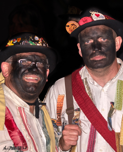 Blacked-up morris dancers