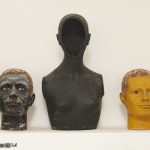Three Mannequin Heads with Hyper Realistic Eye