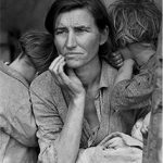 Portrait of Florence Owens Thompson and her children taken in a pea pickers' camp near Nipomo, California