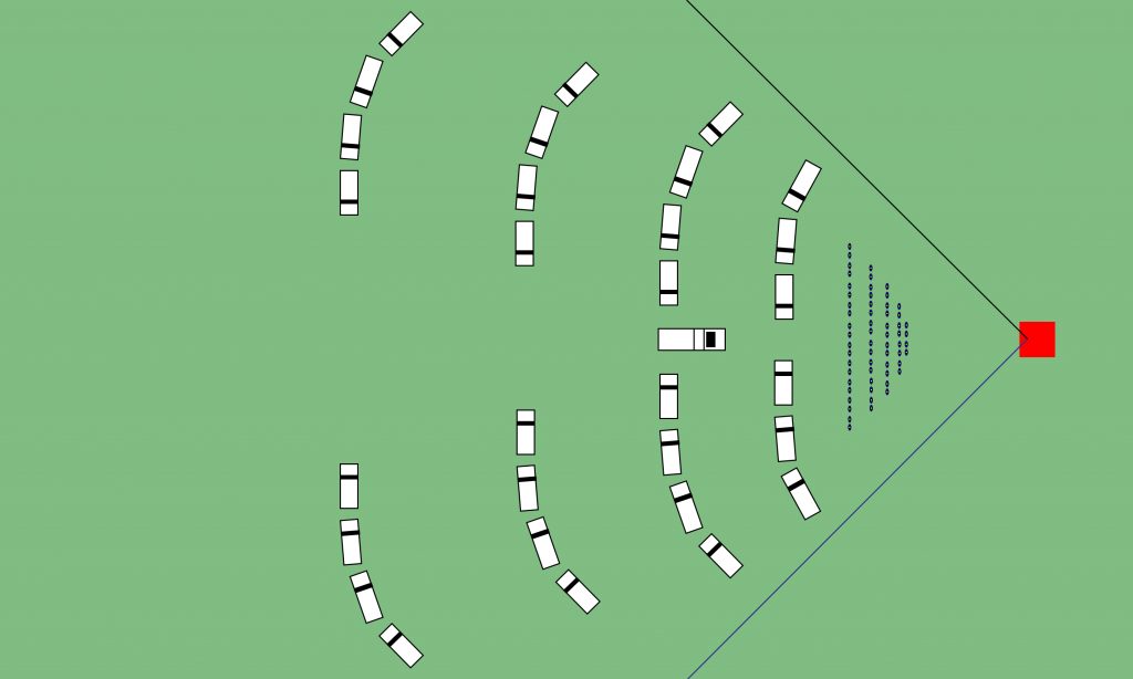31 vehicle and 60 staff arrangement for team photo