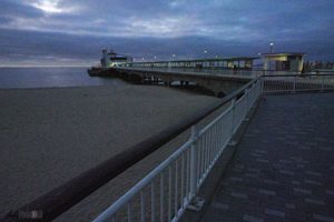 View along the pier and out to see