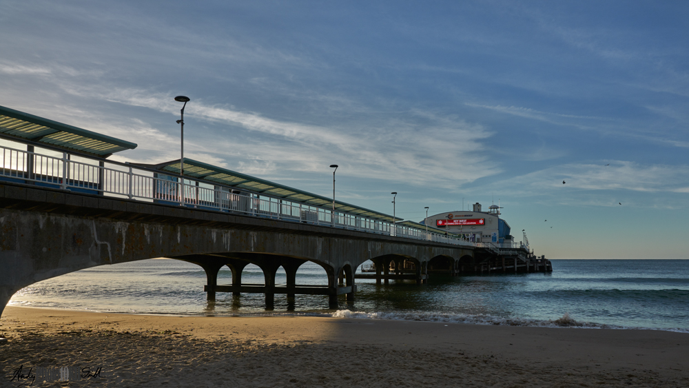 Bournemouth Pier Shot Contre Jour