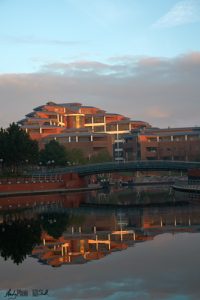 Officed reflected in the Dudley Canal at dawn