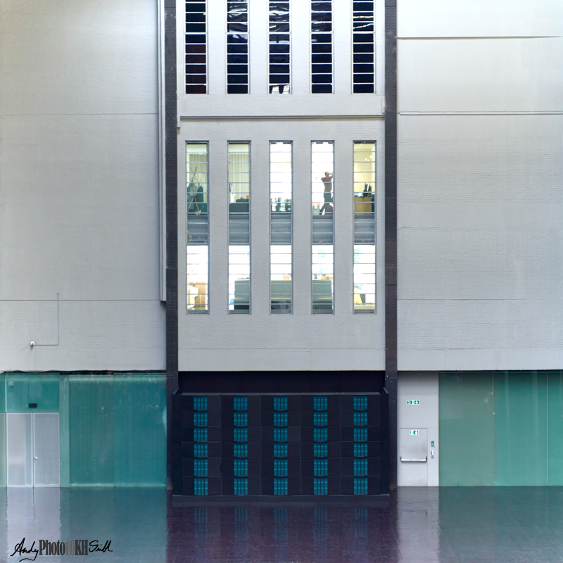 Pastel colours of the Turbine Hall in the Tate Modern