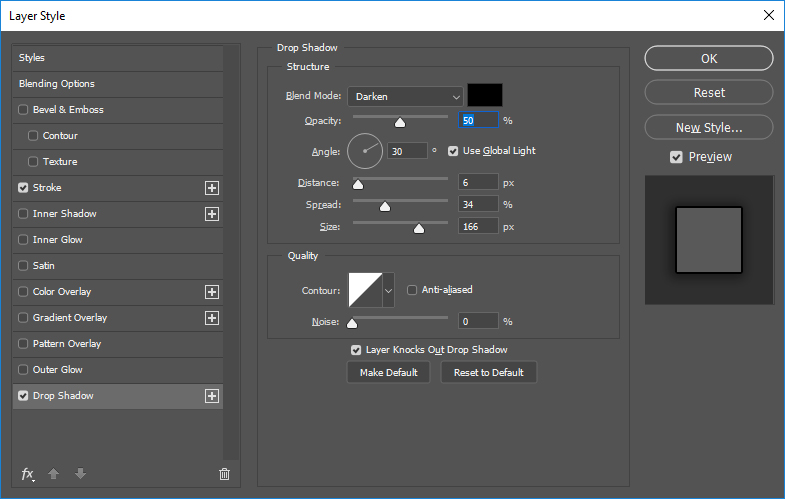 Photoshop controls for Drop shadows within a diptych or Triptych