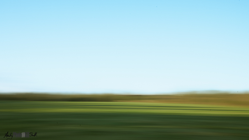 Intentional horizontal camera movement ICM landscape scene
