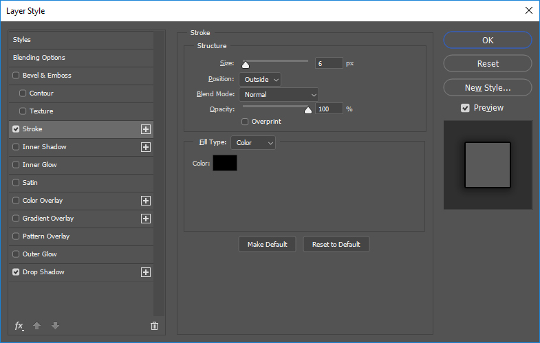Photoshop controls for Strokes within a diptych or Triptych