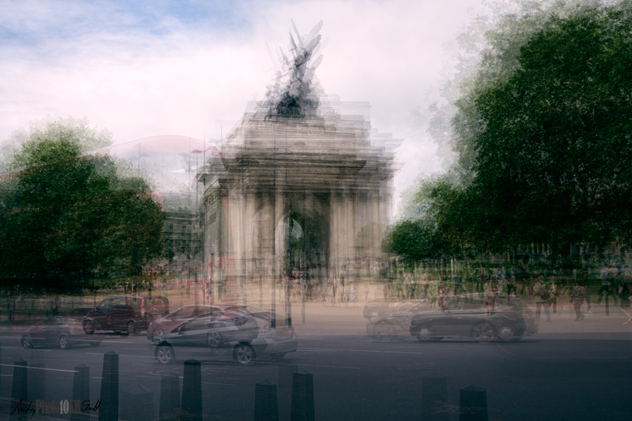 Impressionistic image of Wellington Arch Hyde Park Corner