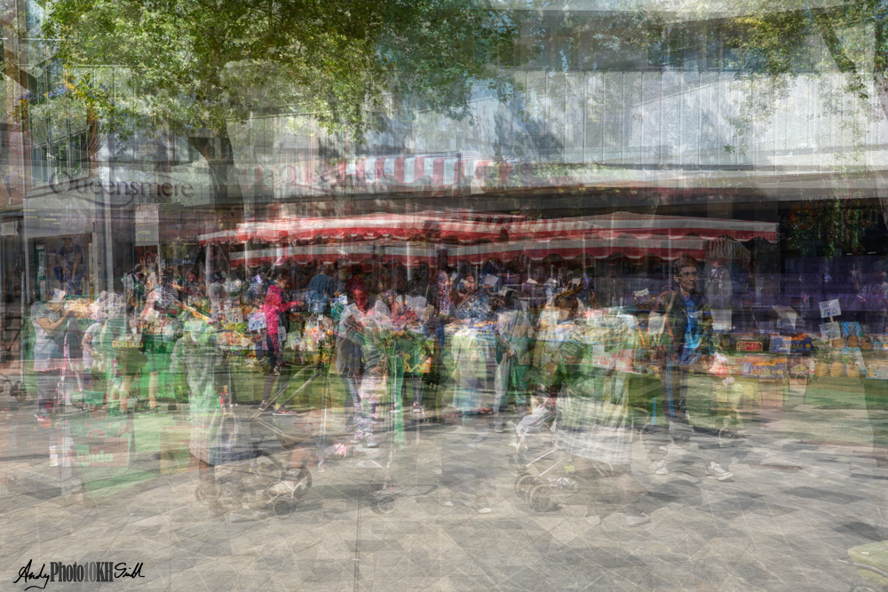 Multi-exposure street scene