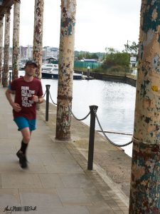 Runner on the quay in Ipswich