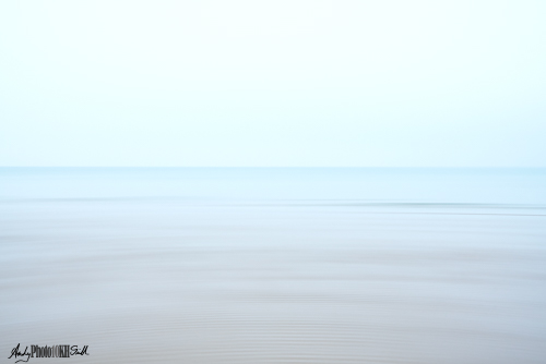 Minimalist seascape shop with intentional camera movement 