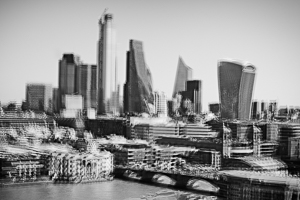 Monochrome Impressionistic image of the City of London