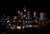 Impressionistic nocturnal cityscape
