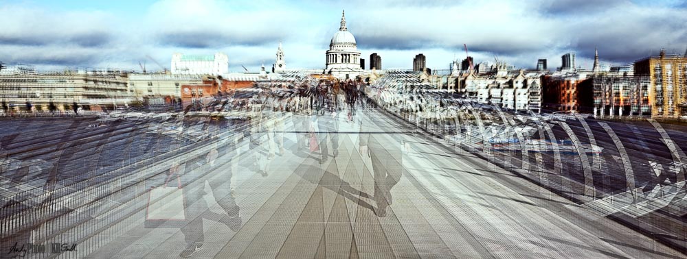 View to St Pauls Multiple exposure photography technique