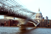 Multiple Exposure of Millennium bridge leading to St Pauls Cathedral