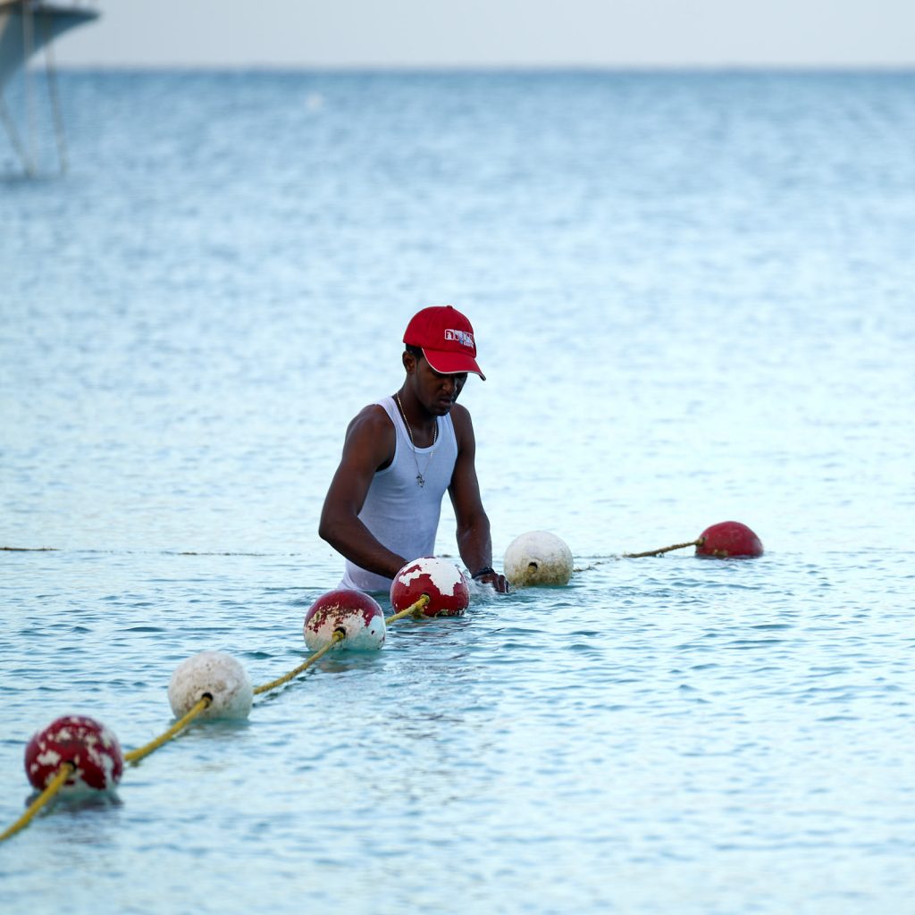 Cleaning the Buoys - Sandals Resort - Negril Jamaica - Learning Photography During Coronavirus Lockdown
