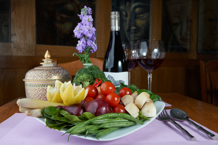 Still Life of Ingredients with Wine