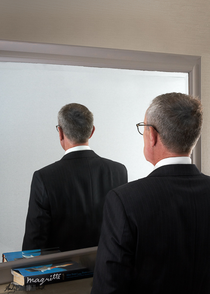 Rene Magritte's Mirror image